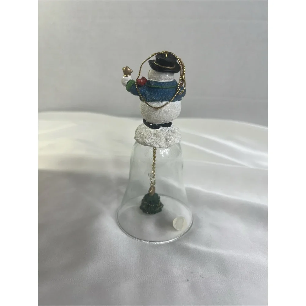 1996 Snowman Ornament Christmas Avon Gift Tree‎ Collection Holiday Glass Bell